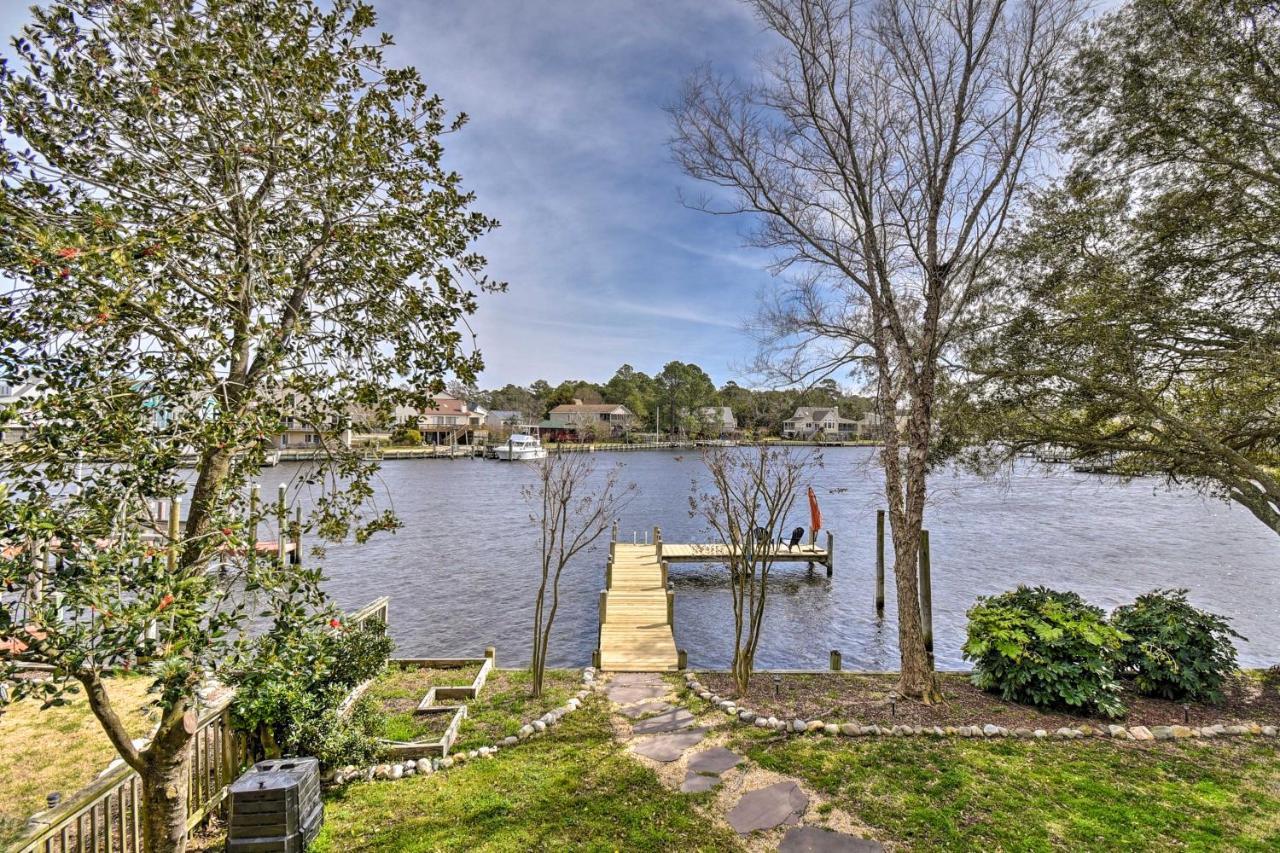 High-End Canalfront Paradise With Dock And Kayaks! Kill Devil Hills Luaran gambar