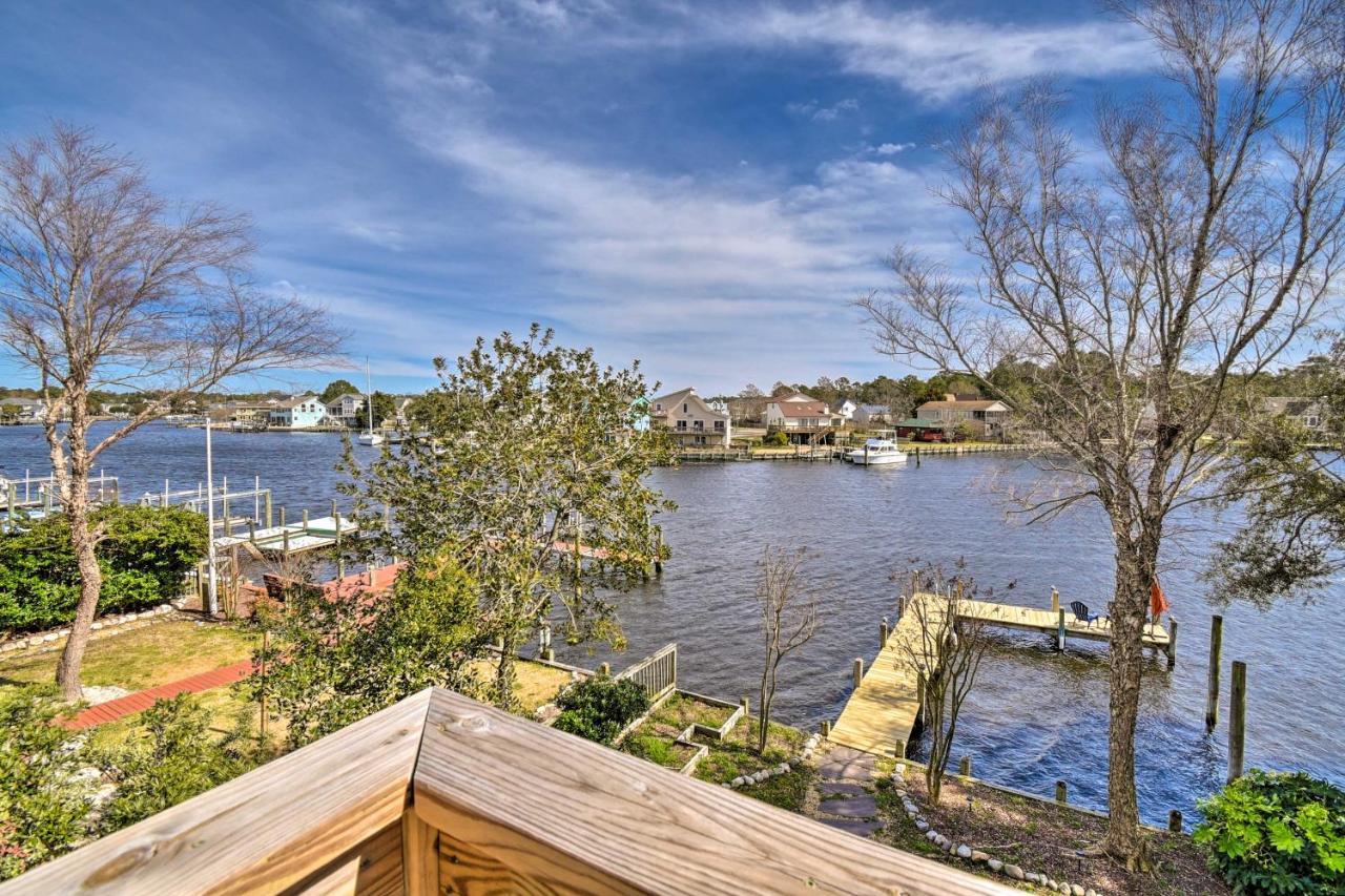 High-End Canalfront Paradise With Dock And Kayaks! Kill Devil Hills Luaran gambar