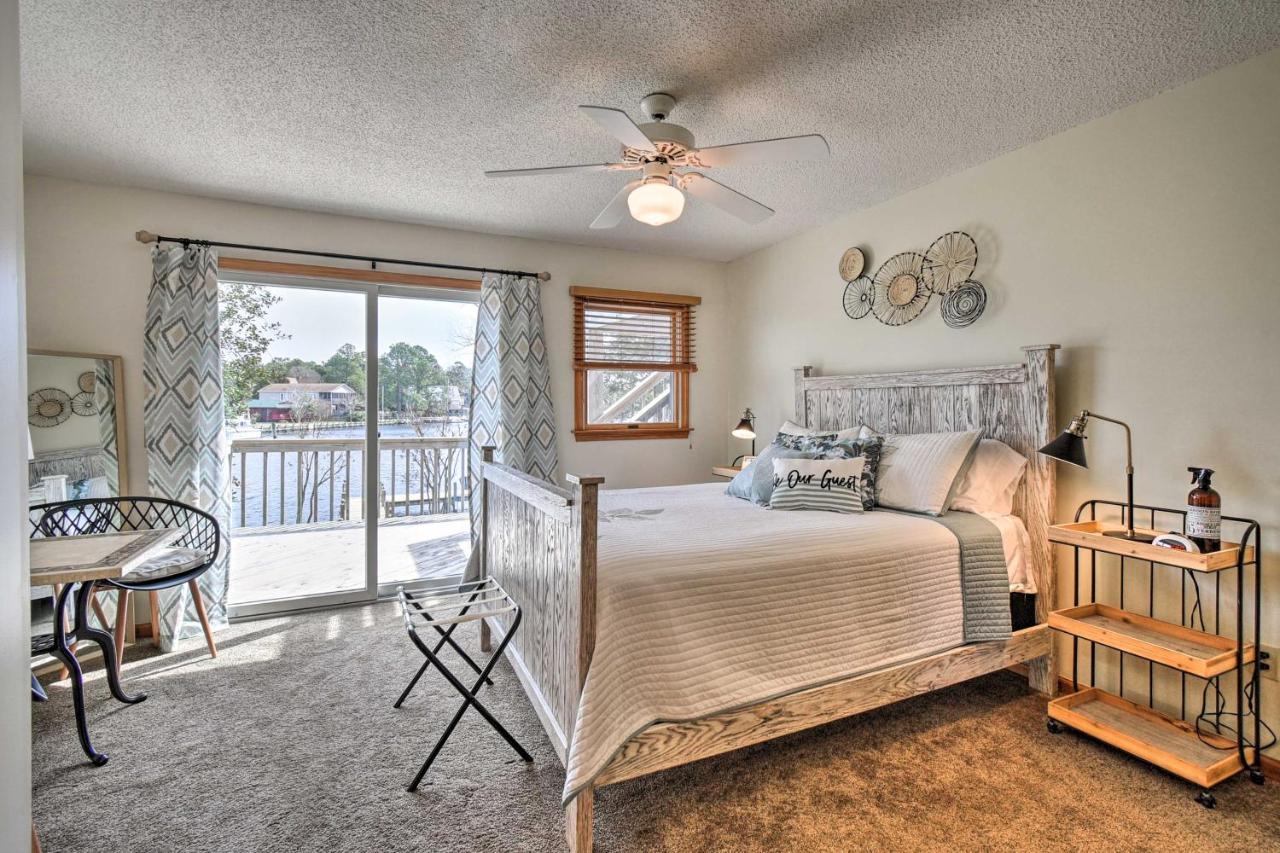 High-End Canalfront Paradise With Dock And Kayaks! Kill Devil Hills Luaran gambar